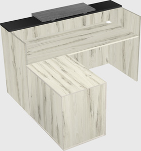 L-shaped modular reception