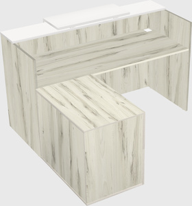 L-shaped modular reception