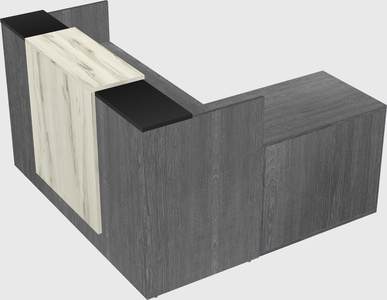 L-shaped modular reception