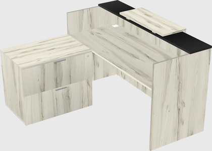 L-shaped modular reception