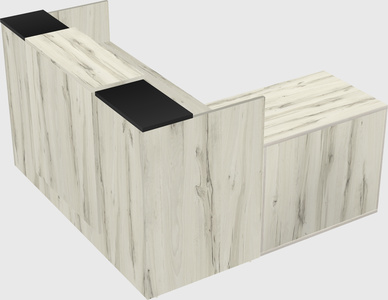 L-shaped modular reception