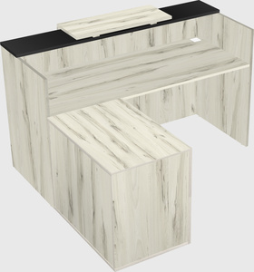 L-shaped modular reception