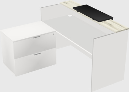 L-shaped modular reception