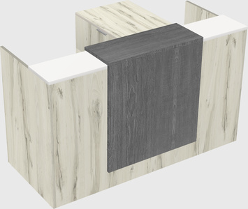 L-shaped modular reception