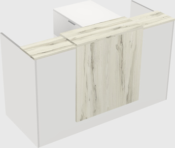 L-shaped modular reception