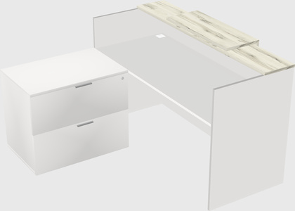 L-shaped modular reception