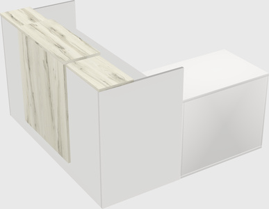 L-shaped modular reception