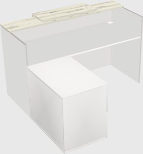 L-shaped modular reception