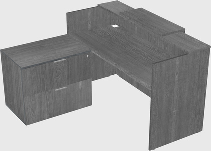 L-shaped modular reception