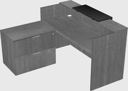L-shaped modular reception