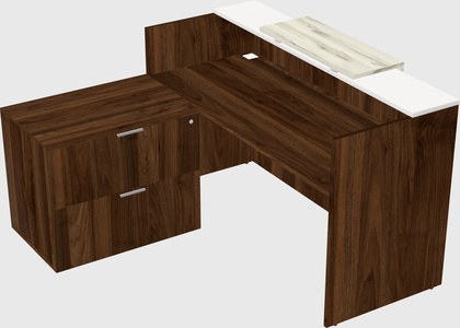L-shaped modular reception