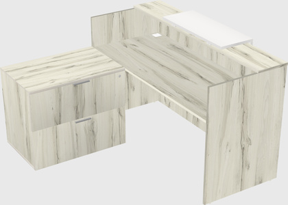 L-shaped modular reception