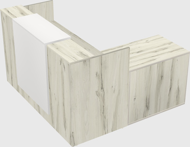 L-shaped modular reception