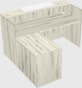 L-shaped modular reception