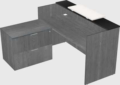 L-shaped modular reception