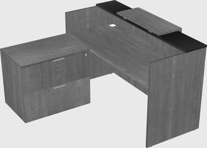 L-shaped modular reception