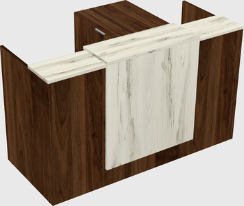 L-shaped modular reception