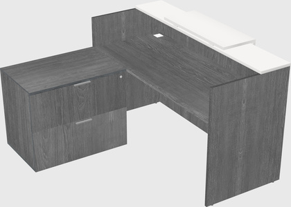 L-shaped modular reception