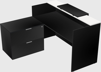 L-shaped modular reception
