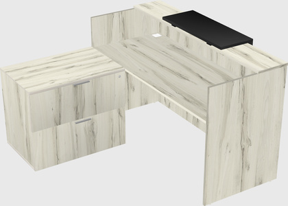 L-shaped modular reception