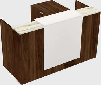 L-shaped modular reception