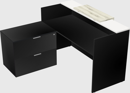 L-shaped modular reception