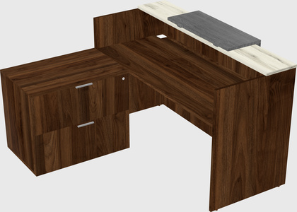 L-shaped modular reception