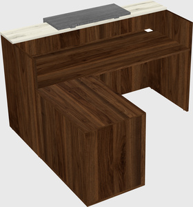 L-shaped modular reception