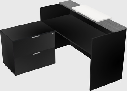 L-shaped modular reception