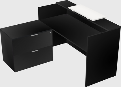L-shaped modular reception