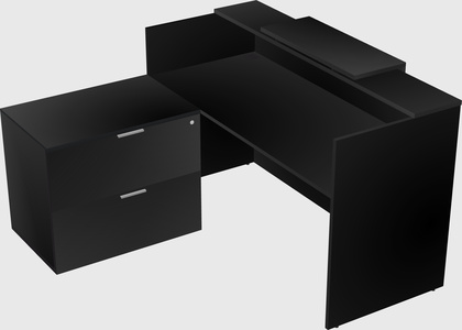 L-shaped modular reception