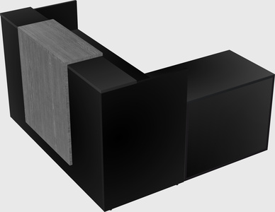 L-shaped modular reception