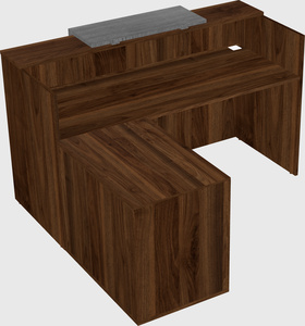 L-shaped modular reception