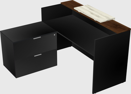 L-shaped modular reception