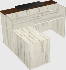 L-shaped modular reception