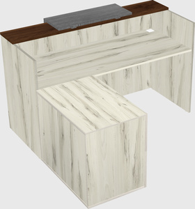 L-shaped modular reception