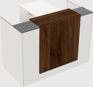 L-shaped modular reception