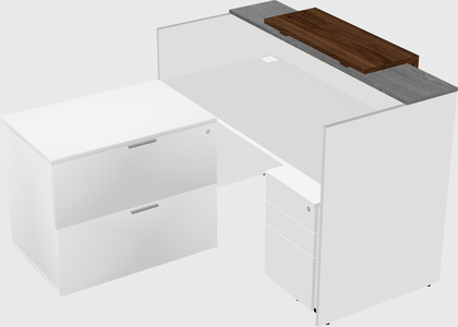 L-shaped modular reception