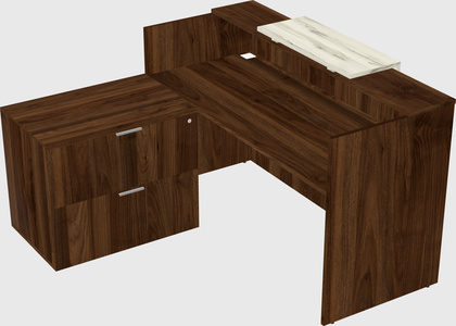 L-shaped modular reception