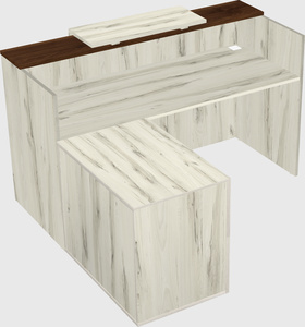 L-shaped modular reception