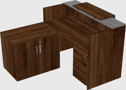 L-shaped modular reception