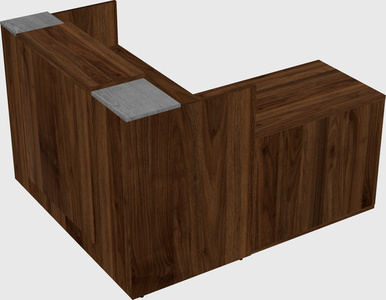 L-shaped modular reception