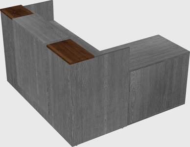 L-shaped modular reception