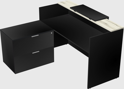 L-shaped modular reception