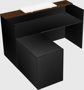 L-shaped modular reception