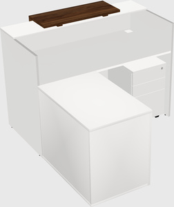 L-shaped modular reception