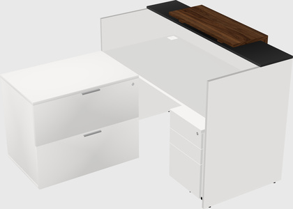 L-shaped modular reception