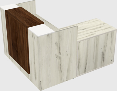L-shaped modular reception