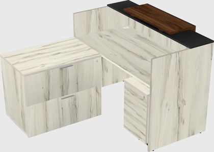 L-shaped modular reception