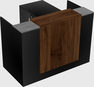 L-shaped modular reception